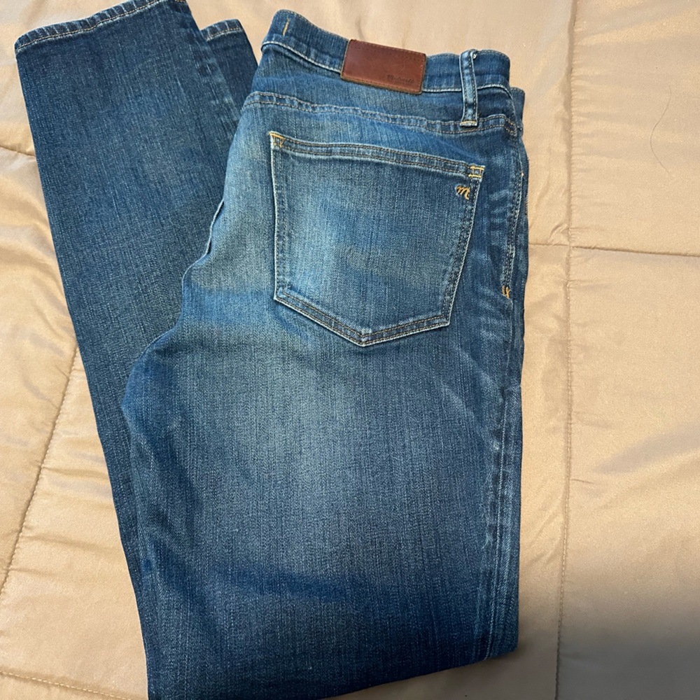 Madewell Distressed Skinny Blue Jeans